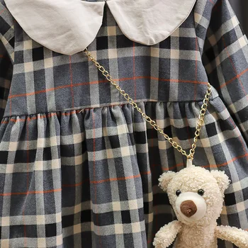 VIŅŠ Sveiki Baudīt Jaundzimušais Meitenes Kleita Pavasara Apģērbu ar garām Piedurknēm Bērnu Mētelis Kleitas Zīdaiņiem, Zīdaiņu Apģērbs Toddler Meitene Valkā
