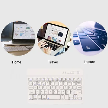 Vococal Mini Tastatūru, Ultra-Slim Pārnēsājamie Bluetooth Bezvadu Darbvirsma Tastatūras Taustiņu Valdes iPad, Android vai iOS, Windows Klēpjdatoru, Planšetdatoru