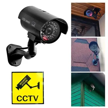 VODOOL Fake Dummy Kameras Bullet Ūdensizturīgs Āra Iekštelpu Mājas Drošības Uzraudzības CCTV Kameras Mirgo Sarkans LED Akumulatora Jauda