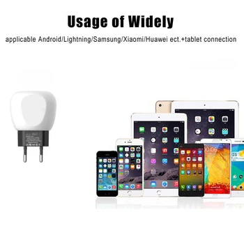 VOXLINK USB Lādētāju, 5V 2.4 Smart touch lādētājs iPhone, iPad, Samsung Galaxy s9 s10 Galaxy HTC Xiaomi LG Huawei Nexus
