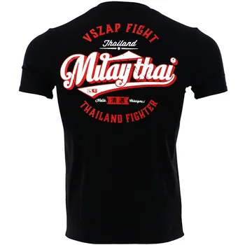 VSZAP Muay Thai Cīņas Black MMA Bjj T-krekls Jaunu Kaujas Cīņas Mākslas, Fitness Training Brazīlijas Džiu Džitsu Krekls