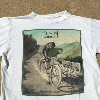 Vtg 80S R. E. M. Retos T Krekls 1985. Gada koncerttūre Pasakām Rekonstrukcijas Iii 3 Rem Jaunas Unisex Smieklīgi Tee Krekls