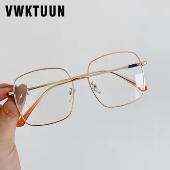 VWKTUUN Metāla Brilles Rāmis Sievietēm, Vīriešiem, Negabarīta Pret Zilo Gaismu Brilles Laukumā Optiskās Brilles, Zilas Gaismas Pretbloķēšanas Brilles