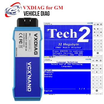 VXDIAG VCX ĢM Diagnostikas Rīks Saab/OPEL/GDS2/Tech2win OBD2 Skeneris Darbības Pārbaudes ECU Flasher Galvenais Programmētājs pats TECH2/MDI