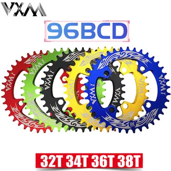 VXM 96BCD MTB Velosipēds Chainring 32T 34T 36T 38T MTB velosipēdu ChainRing Apaļa, Ovāla Chainwheel Fit SHIMAN0 XTR XT SLX velosipēdu Daļām
