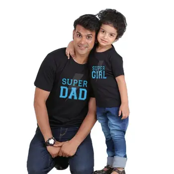 Vēstule Iespiesti Matching Dad T-krekls Bērnu Meitene Lieliska Dāvana Tēva Dienā Ģimenes Drēbes Ģimenes Tērpiem Tēva Meita Augšu
