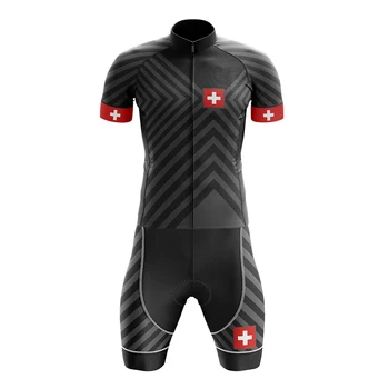 Vīrieši ar lāzeru griezti Šveice īsām piedurknēm riteņbraukšana skinsuit velosipēdu jumpsuit Triatlona tērpi 20D gel pad ķermeņa kostīmi