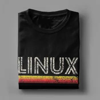 Vīrieši Linux Ubuntu Unix Linus Datoru, T Krekli, Kokvilnas Topi Vintage Īsām Piedurknēm Apaļā Apkakle Tees 3D Iespiests T-Krekli