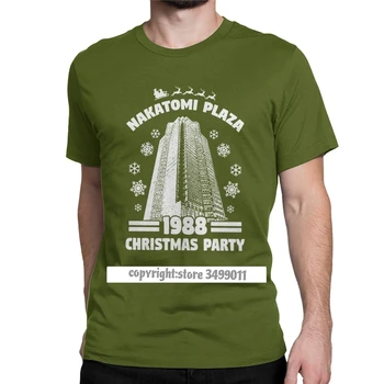 Vīrieši Nakatomi Plaza Tshirts Die Hard Brūss Viliss Filmā Ziemassvētku Puse 1988 Drēbes Hipster Apkalpes Kakla Tee Tee Krekli Krekls