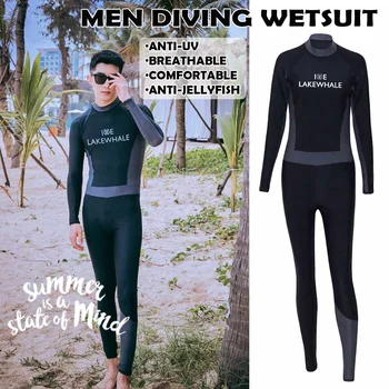 Vīrieši Niršanas Tērps Vīriešiem, Sievietēm Niršanu Wetsuit Peldēšanu, Sērfošanu UV Aizsardzību, Snorkeling Spearfishing Wetsuit