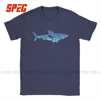 Vīrieši Shark Diver Niršana Ar Akvalangu Nirt T Krekls Jūras Iekārtas Tīras Kokvilnas Apģērbs Ar Īsām Piedurknēm O Kakla Tee Kreklu Plus Izmēra T-Krekls