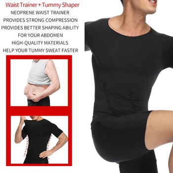 Vīrieši Slimming Body Shaper Vēders Kontroles Shapewear Cilvēks Shapers Modelēšanas Apakšveļa Vidukļa Treneris Stāju Koriģējošu Veste Korsešu