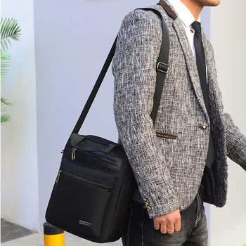 Vīriešiem Gadījuma Messenger Bag Satchels Modes Somas Rāvējslēdzējs Pleca Somas Augstas Kvalitātes Travel Business Vīriešu Crossbody Soma XA195ZC