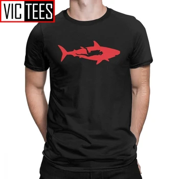 Vīriešu Akvalangs Nirējs, Nirstot Ar Lielu Haizivju T Krekls, Nirt Jūru, Snorkelēšana Sporta Kokvilnas Vintage T-Krekls