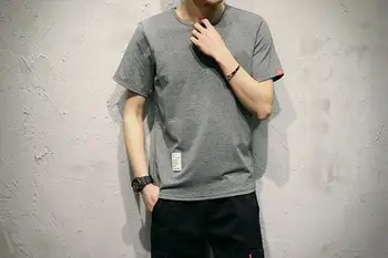 Vīriešu dg icro-Bumba Lielāku Izmēru Īsām Piedurknēm T-kreklu apdruka Vīriešu Apģērbs Studentu korejas Tīrā Japāņu Atpūtas Apakšā Krekls Jūra