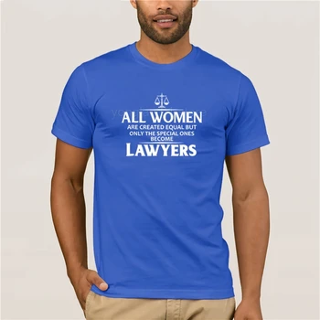 Vīriešu Drukāt Gadījuma Kokvilnas T-Krekls Populārs Visi vīrieši Ir vienādi, Tikai Īpašs Tiem, Kļūt par Advokātu Krekls