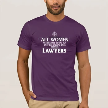 Vīriešu Drukāt Gadījuma Kokvilnas T-Krekls Populārs Visi vīrieši Ir vienādi, Tikai Īpašs Tiem, Kļūt par Advokātu Krekls