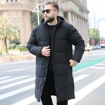 Vīriešu dūnu jaka jaunu vīriešu Ziemas lielu izmēru kapuci jaka silta uz Leju mētelis 6XL 7XL 8XL 9XL 10XL