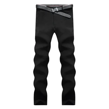 Vīriešu Elastīgās Bikses Modes Biznesa Sociālo Izdilis Pantalon Homme Ērti Navy, Black 2 Krāsu Gadījuma Bikses Vīriešu Apģērbs