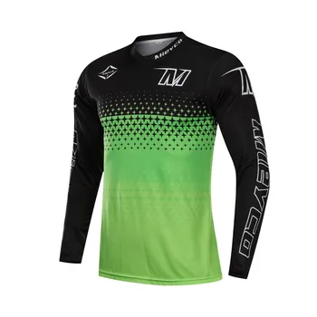 Vīriešu garām Piedurknēm Lejup Jersey Velosipēdu T-Krekls Kalnu Velosipēds Apģērbu Ātri Sausas MTB DH Off Road Bike apģērbu dizains custom