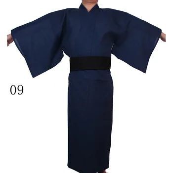 Vīriešu Japāņu Tradicionālo Tērpu Samurai Kimono Cilvēks Plānas Kokvilnas Brīvs Stils Yukata Jinbei Haori Luksusa Retro Cosplay Apģērbi