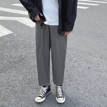 Vīriešu Joggers Stulpiņi Bikses Man Melns Ērti Elsas Vasaras Gadījuma Streetwear Vaļēju Bikšu Japāņu Moderns Treniņbikses