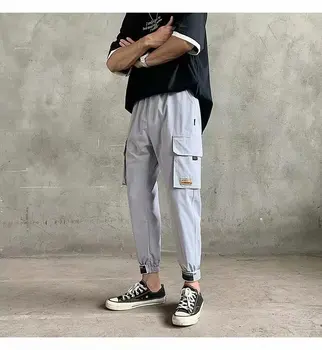 Vīriešu Kravas Bikses Kabatā Vīriešiem HipHop Joggers Bikses Bikses Vīriešu Streetwear
