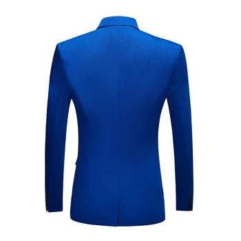 Vīriešu Kāzu Kleitu Royal Blue Vīriešu uzvalki, Kostīmi, Žakete Vakarā Klubā uzvalku 2 gabalus (Jaka+Bikses)