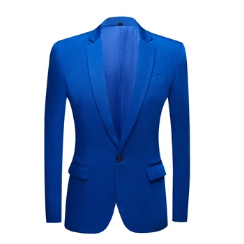Vīriešu Kāzu Kleitu Royal Blue Vīriešu uzvalki, Kostīmi, Žakete Vakarā Klubā uzvalku 2 gabalus (Jaka+Bikses)