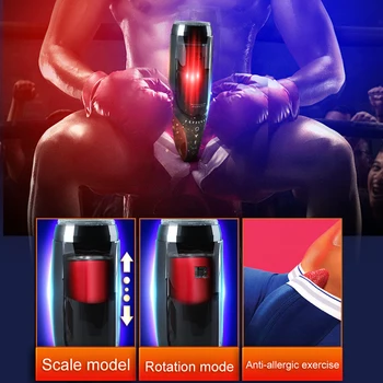 Vīriešu Masturbator Kausa Bluetooth Kontrole Teleskopiska Rotācijas Smart Vibrators Vīriešiem Apkures Rotaļlieta Pieaugušo Intīmo Rotaļlietu Blowjob Mašīna