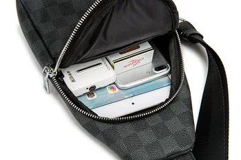 Vīriešu Pleca Soma Linga Krūtīs Pack ādas USB Uzlādes Sporta Crossbody Somas izvēles modelis Krūtīm Somas Jostas Jostas Iepakojumos