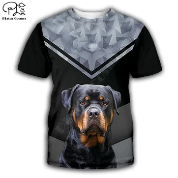 Vīriešu, sieviešu t krekls Rotveilers Suns iespiesti hip hop Modes Īsām piedurknēm krekls vasaras Unisex t topi