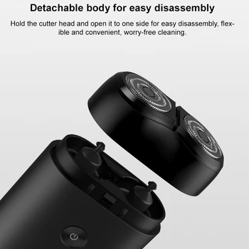 Vīriešu Skuveklis Xiaomi Mijia Elektrisko Skuvekli 2 Peldošas Galvas Mi Portatīvo Ūdensizturīgs Skuvekli USB Uzlādējams Elektriskais Skuveklis Vīriešiem