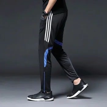 Vīriešu Sporta Darbojas Bikses rāvējslēdzēja Kabatas, Atlētisks Futbols Futbola treniņa sporta Bikses Elastību Legging skriešanas Sporta Bikses