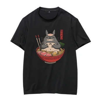 Vīriešu studio Ghibli Hayao Miyazaki vīriešu un sieviešu multiplikācijas filmu drēbes vasaras t krekls Vasaras harajuku anime Šinšillu tee