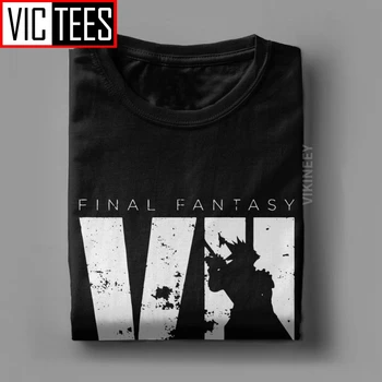 Vīriešu T Final Fantasy pēkšņas brīzes Kokvilnas FF7 Video Spēli Nesaskaņas Shinra Chocobo T Krekls Camisas Hombre