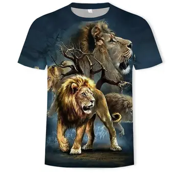 Vīriešu T-krekls 3D iespiesti dzīvnieku T-krekls ar īsām piedurknēm smieklīgi dizaina ikdienas krekls T-krekls vīriešu Halloween T-krekls Āzijas 110-6XL