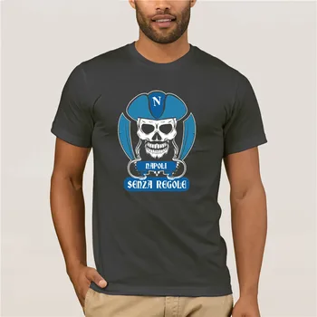 Vīriešu T-krekls Karikatūra 2019 Jaunu Modes Bezmaksas Piegāde Futbola Pirātu Faniem Napoli Ultras Bez Noteikumiem Muskuļu 2019 tendence T-krekls