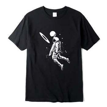 Vīriešu t krekls kokvilnas īso slleve Smieklīgi mēness astronautu drukāt vīriešu T krekls gadījuma zaudēt vīriešu t o-veida kakla vīriešu t-krekls tee