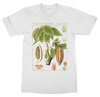 Vīriešu T Krekls Modes Šokolādes T-Krekls Botāniskā Dārza Augu Botānika Augļu Ziedu Kakao Saldais O-Veida Kakla Topi Hoodies