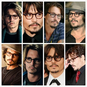 Vīriešu un sieviešu Johnny Depp retro brilles lasīšanas brilles +1.0 +1.5 +2.0 +2.5 +3.0 +3.5 +4.0