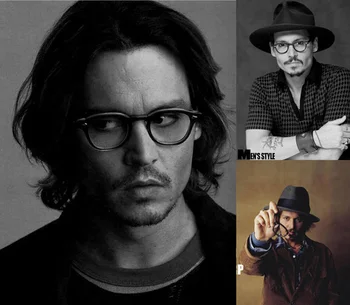 Vīriešu un sieviešu Johnny Depp retro brilles lasīšanas brilles +1.0 +1.5 +2.0 +2.5 +3.0 +3.5 +4.0