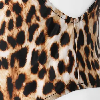 Vīriešu viengabala Leotard Apakšveļa Geju Naktsveļu Seksīgu Augsta Samazināt Sandales Mankini Catsuit Māšele Erotiska Leopards Izdrukāt Backless Bodysuit