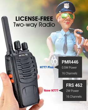 Walkie Talkie 4gab Retevis H777 Plus PMR446 rācijām PMR Radio FRS H777 Ērts divvirzienu Radio Stacijas USB Uzlādes Viesnīcu