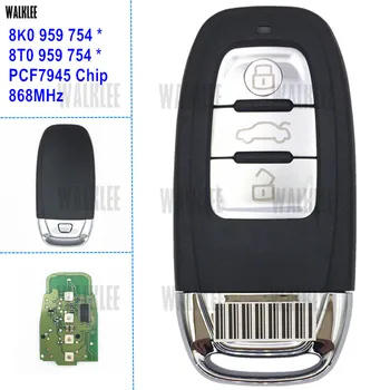 WALKLEE Keyless Entry Smart Key 868MHz darbu par Audi A4/S4/A5/S5/Q5 8T0 959 754 * / 8K0 959 754 * Tālvadības atvēršanas/aizvēršanas Kontrole