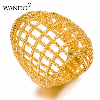 WANDO reticular zelta gredzens ir kāzas, gan vīriešu, gan sieviešu rotaslietas un grezns kubiskā cirkonija zelta krāsas gredzens wr13