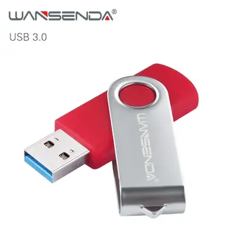 WANSENDA usb 3.0 USB Flash Diska Rotācijas Pen Drive 4GB 8GB 16GB 32GB 64GB, 128GB un 256 gb Pendrive key USB Stick 3.0 Atmiņas karte memory Stick