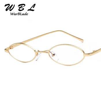 WarBLade 2018 Zelta Mazas Ovālas Brilles Rāmis Vīriešiem Retro Metāla Rāmis Notīrīt Objektīvu Optiskās Brilles Rāmis Sievietēm Unisex