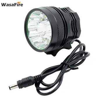 WasaFire 12* T6 LED 2 in 1 Velosipēda Lukturu 20000lm Velosipēds Gaismas Priekšējie Lukturi Velo Lukturītis + 18650 Akumulatora+ Lādētājs