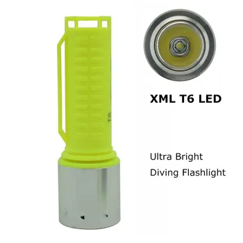 WasaFire Spēcīgs LED XML T6 Niršanas Lukturīti Lāpu, Lukturi Niršana Niršana, Zemūdens Zibspuldzes Ūdensizturīgs 1600Lm 18650 attiecībā uz Zvejas